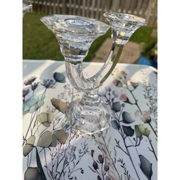 Lot Of 2 Villeroy Boch Lead Crystal Candle Holder - Picture 10 of 15